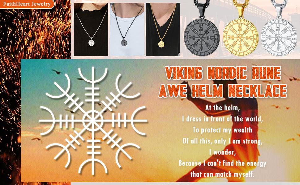 Viking Thor's Hammer Talisman Necklace for Men, Vintage Norse Mjolnir Amulet Pendant with Sturdy Wheat Chain, Stainless Steel Jewelry (Gift Box)