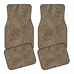 4pcs Sexy Leopard Print Car Floor Mats, Car Interior Accessory, Truck Accessories, Anti-Slip Polyester, Durable Absorbent, Easy to Clean, Suitable for Trucks Vans Suvs