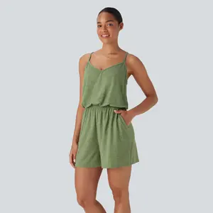 Halara Adjustable Strap Wide Leg Resort Jumpsuit with Pockets