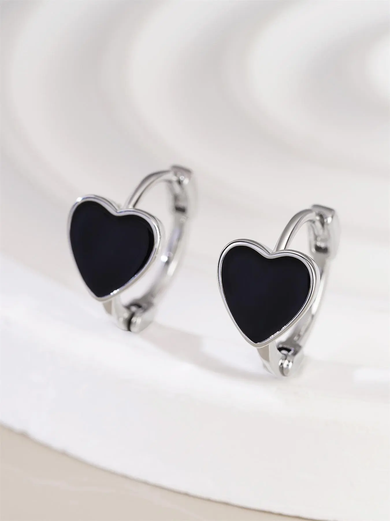 Simple Heart Shaped Hoop Earrings, High Quality Earrings, Fashion Jewelry for Women, Casual Jewelry for Party, Daily Clothing Decor, Trendy All-match & Exquisite Jewelry for Birthday Gift, Valentine's Day, Gift, Copper Earrings