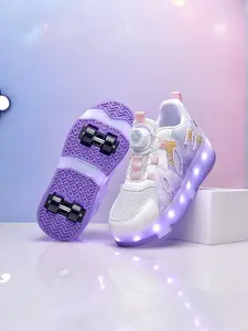 LED Roller Skates with Lights, Street Style, Rubber Sole, Tpu Upper, Less Than Ankle Height, All Season, Cool for School