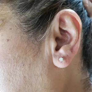 14Kt Yellow Gold 0.40 Ct Genuine Natural Diamond Round Stud Earrings