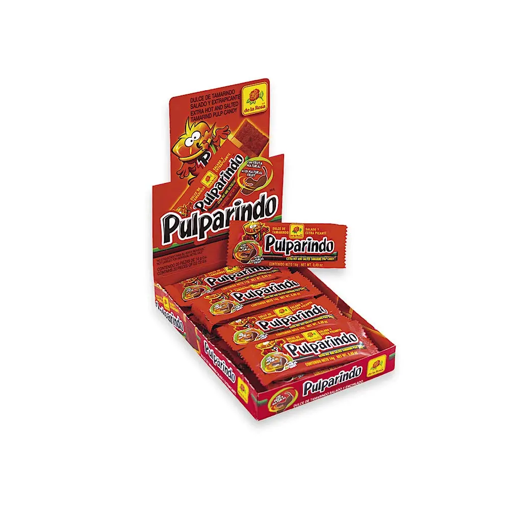 De la Rosa pulparindo 20 pack, tamarind candy (X-SPICY) De la Rosa pulparindo 20 pack, tamarind candy (X-SPICY)