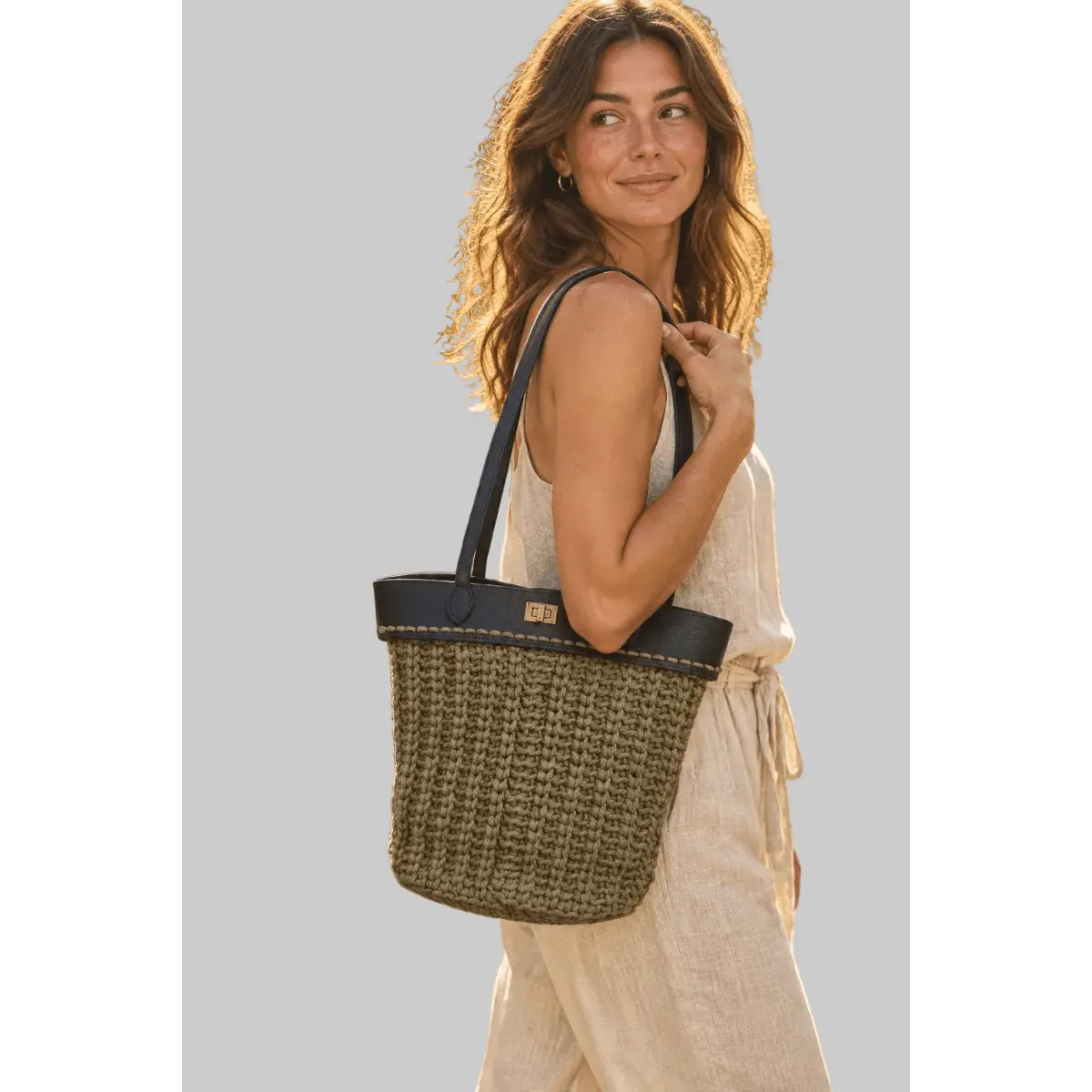 Macrame Purse 11x 12 with Shoulder Strap