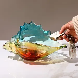 Luxury Creative Multicolor Glass Seashell Key Holder, Modern Minimalist Decor Gift, Party, Christmas, Easter, Birthday, Student Gift
