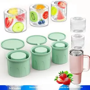 Stanley Ice cube mold for insulated cups | Thermos cup ice tray for 40oz Stainless Steel Tumbler, Travel Mug & Flasks – Make ice that fits vacuum insulated thermal cup 🧊 Keep Hot 12H / Cold 24H