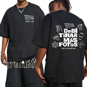 DTMF Debí Tirar Más Fotos Cartoon Frog T Shirts Men Women Bad Bunny 2025 New Album T-shirt Oversized Hip Hop Hipster Tees Male