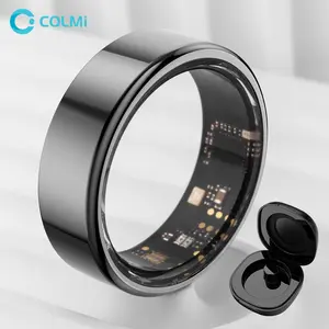 COLMI R02 Stainless Steel Smart Ring, 1 Count , Waterproof Long Battery Life Smart Fashionable Ring for Women Gift, Digital, Cyber, Wireless