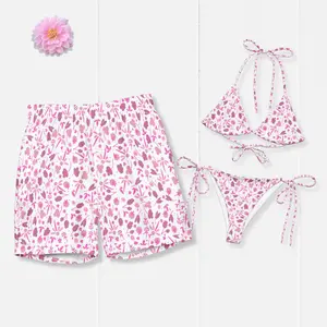 Romantic Floral Matching Couples Swimsuits for Honeymoon & Beach Vacation - Him & Her