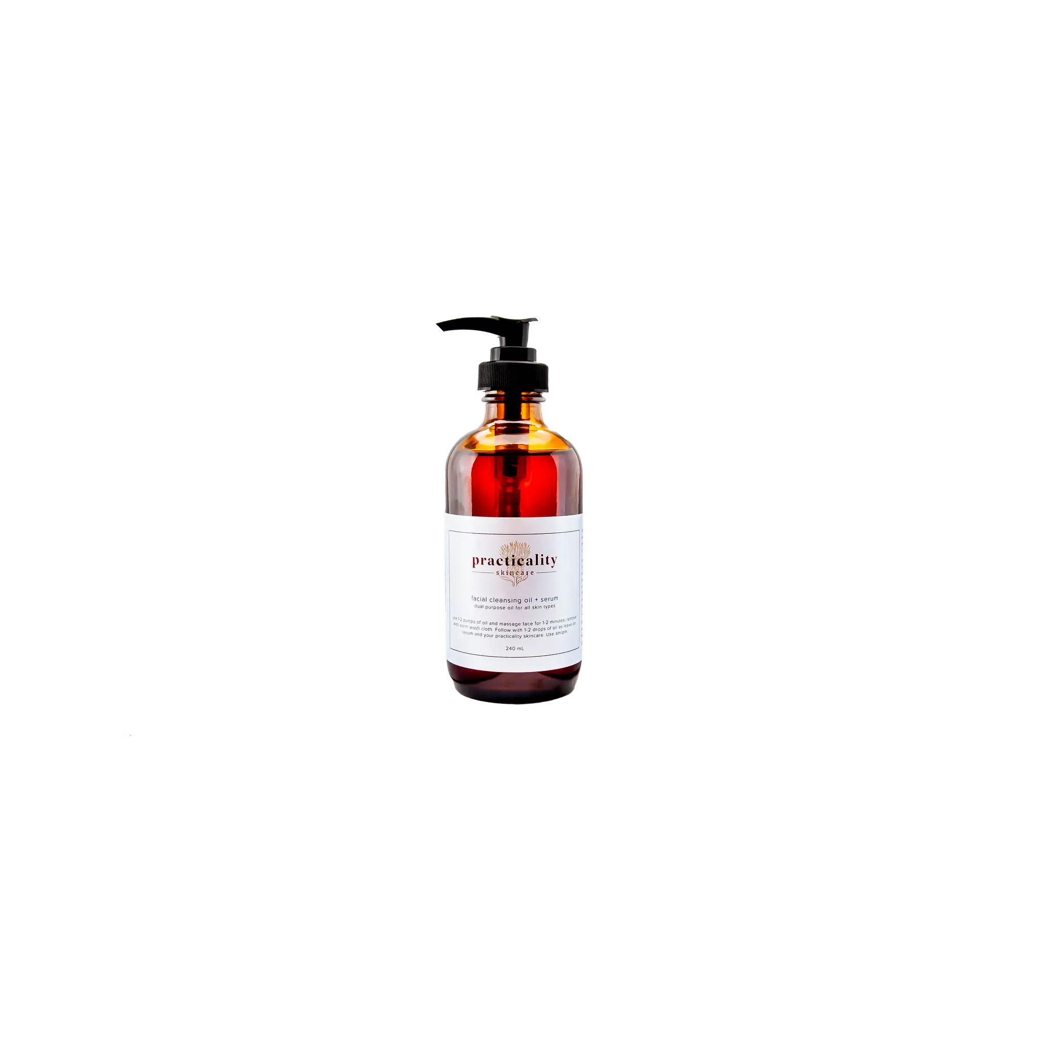 Facial Cleansing Oil & Serum 8oz - Skincare Treatment for Rosacea & Skin Repair with Avocado, Green Tea & Vitamins