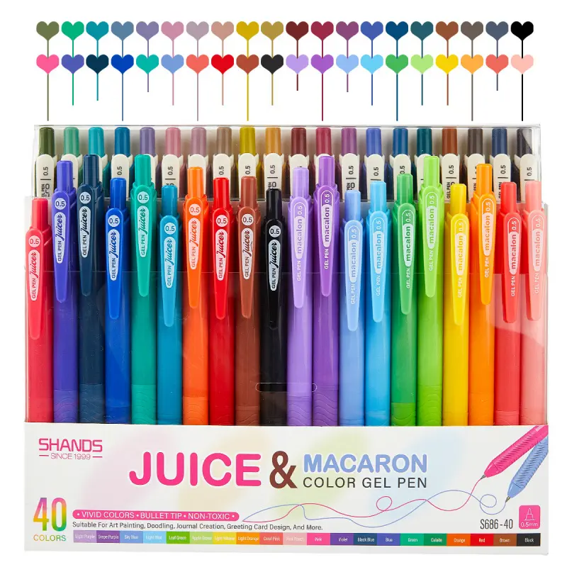 Retractable Gel Ink Pens, Gel Pens Set, Reusable Pen, 0.5mm Extra Fine Point Tip, Journaling Smooth Writing Note Taking Coloring No Bleed & Smear Smudge for Drawing, Writing, Planner at School, Art Pen