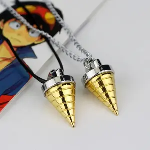 Anime Tengen Toppa Gurren Lagann Core Drill Necklace or Keychain Simon Ganman Spiral Pendant Necklace For Women Men Hold Accessories Jewelry Decor