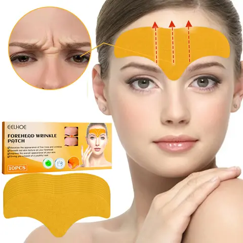 HA & Collagen Forehead Patches (10 Counts/Set) - Adult Cosmetics, Anti-Aging Firming Skin Care Product, HA Moisture Boost, Nourishing, Hydrating for All Skin Types