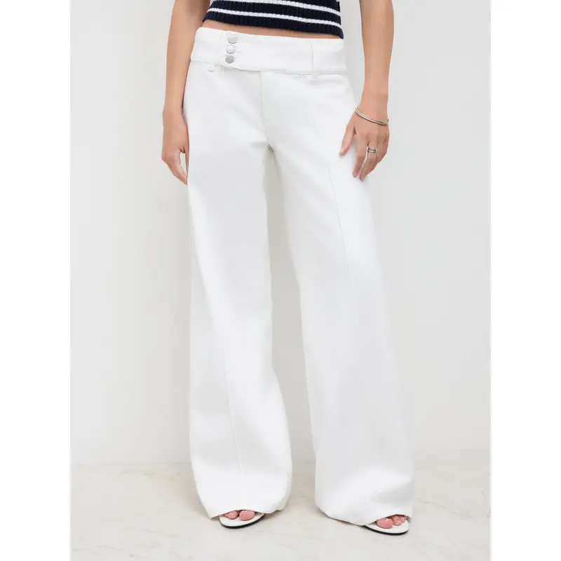 Cider Denim Low Rise Baggy Jeans - Fitted Minimalist Basic Trouser for Womenswear Streetwear