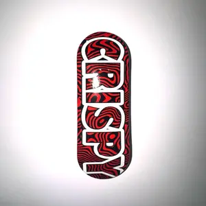 Red Rage Fingerboard Deck - 34mm x 100mm Premium 5-ply Maple Wood Twin-tailed Design with Strong Pop & Grip Tape for Beginners & Experienced Riders