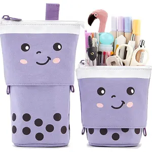 Telescopic Pencil Bag Pen Holder Pop Up Stationery Case, Stand-up Retractable Transformer Bag Standing Organizer, Great for Christmas Holiday New Year Office Bag