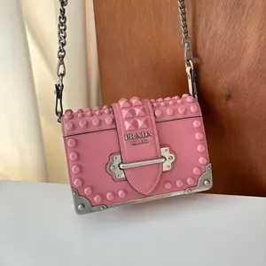 Pre-owned PRADA leather Shoulder Bags pink mini shoulder bag