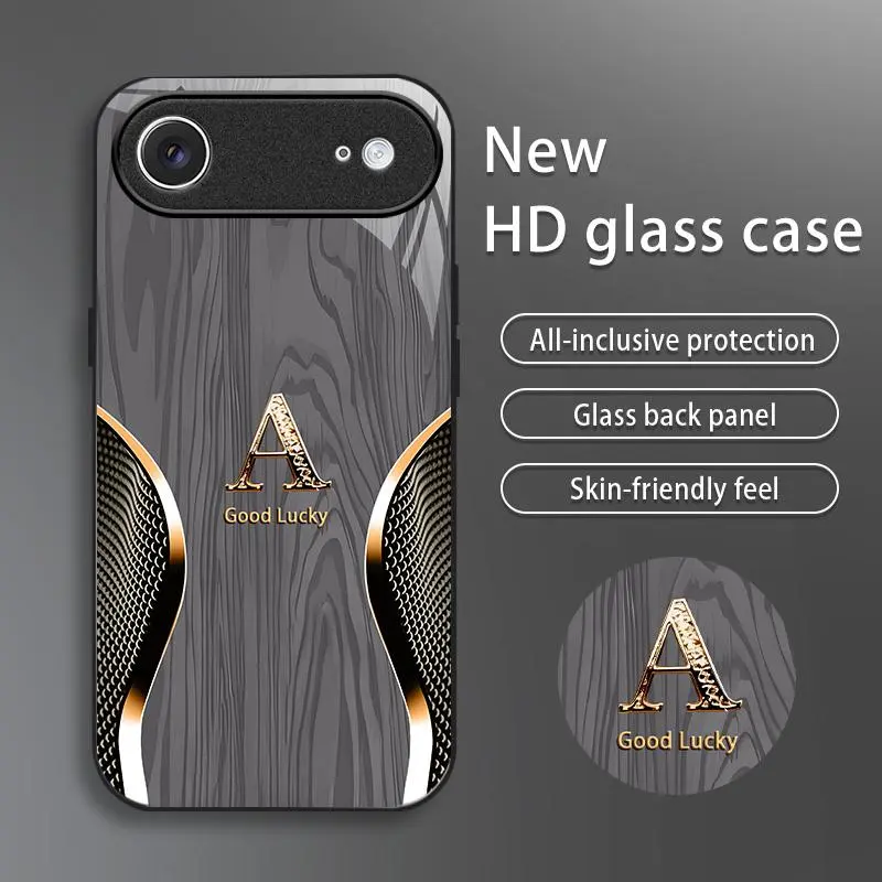Suitable for [iPhone 17 Air] Brand new premium phone case, drop-proof and fingerprint-resistant，sophisticated and minimalist design, with 26 English letters to choose from YM99