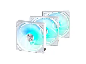 TRYX ROTA SL ARGB White 120mm Case Fan 3in1 Contact Connection with Magnetic Cable Gen2 ARGB Light Quiet PC Case Fan