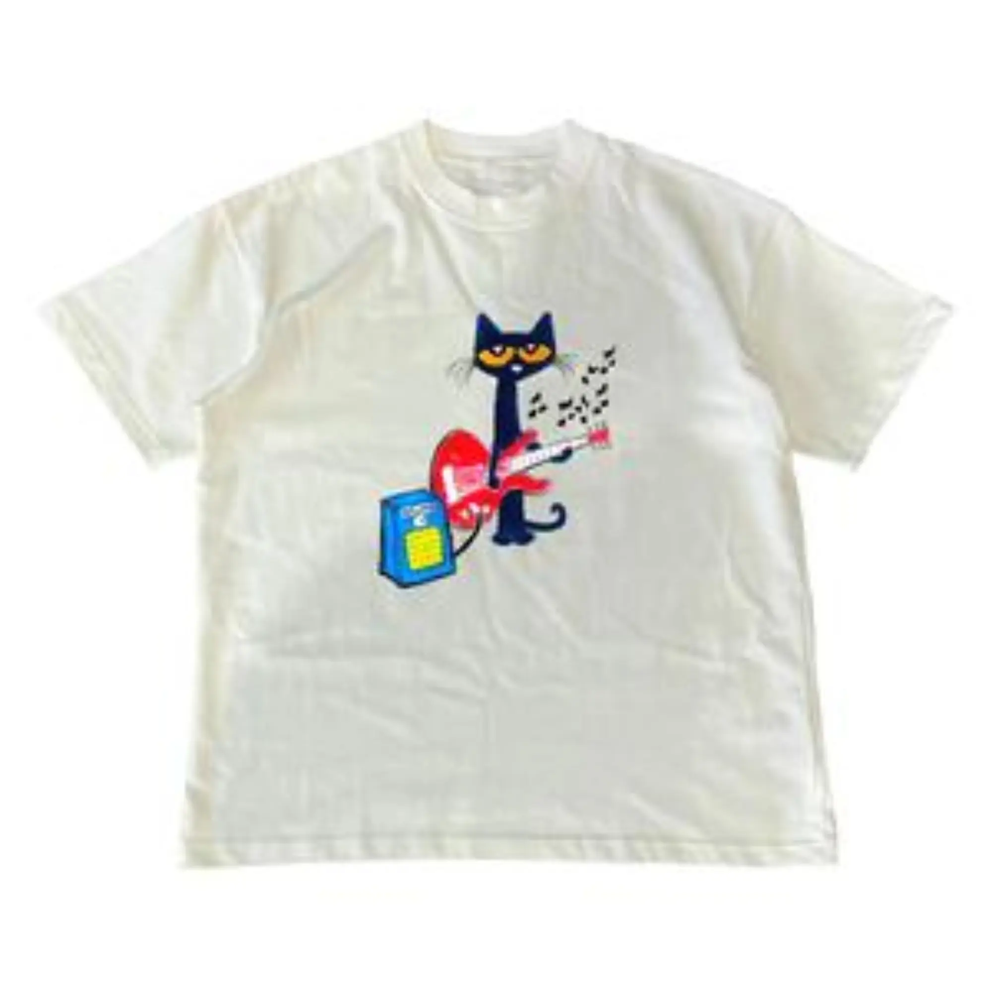 Pete the Cat Playing Guitar Shirt, Baby Tee Graphic Shirt, MW Unisex Shirt Menswear Top