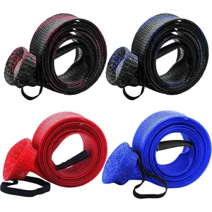 Fishing Rod Cover - 4 Pack Rod Sleeve Socks with Lanyard for Fly, Spinning, Casting, Sea Fishing
