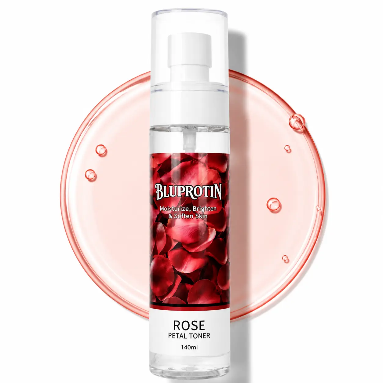 [NEW] BLUPROTIN Rose Water Hydrating Toner with Hyaluronic Acid | Facial Toner for Dry & Normal Skin | Lightweight Daily Skincare for Soft, Dewy-Looking Skin | 140ml / 4.73 fl.oz.
