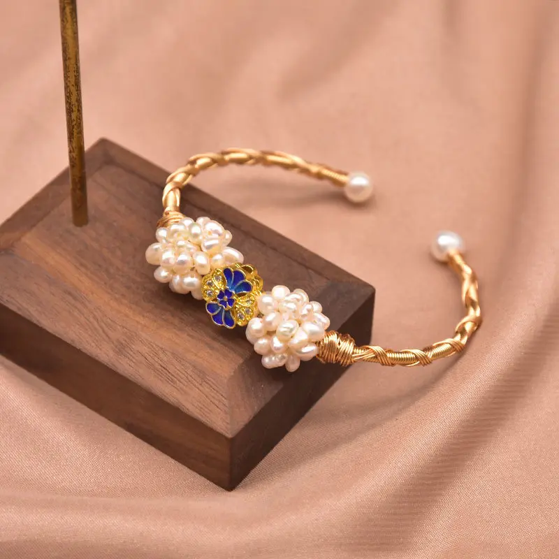 Cloisonn é Pearl Ball Bracelet
