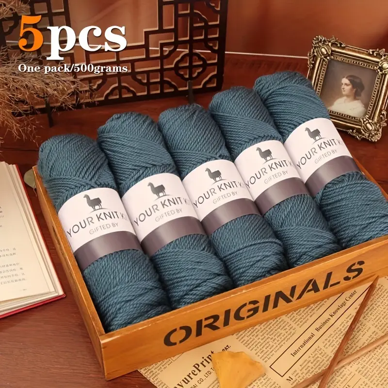 Luxury Alpaca Blend Yarn - 500g, Soft & Warm for Knitting and Crocheting, Ideal for Sweaters, Jackets, Vests, Shawls, Scarves, Hats - Multiple Colors Available