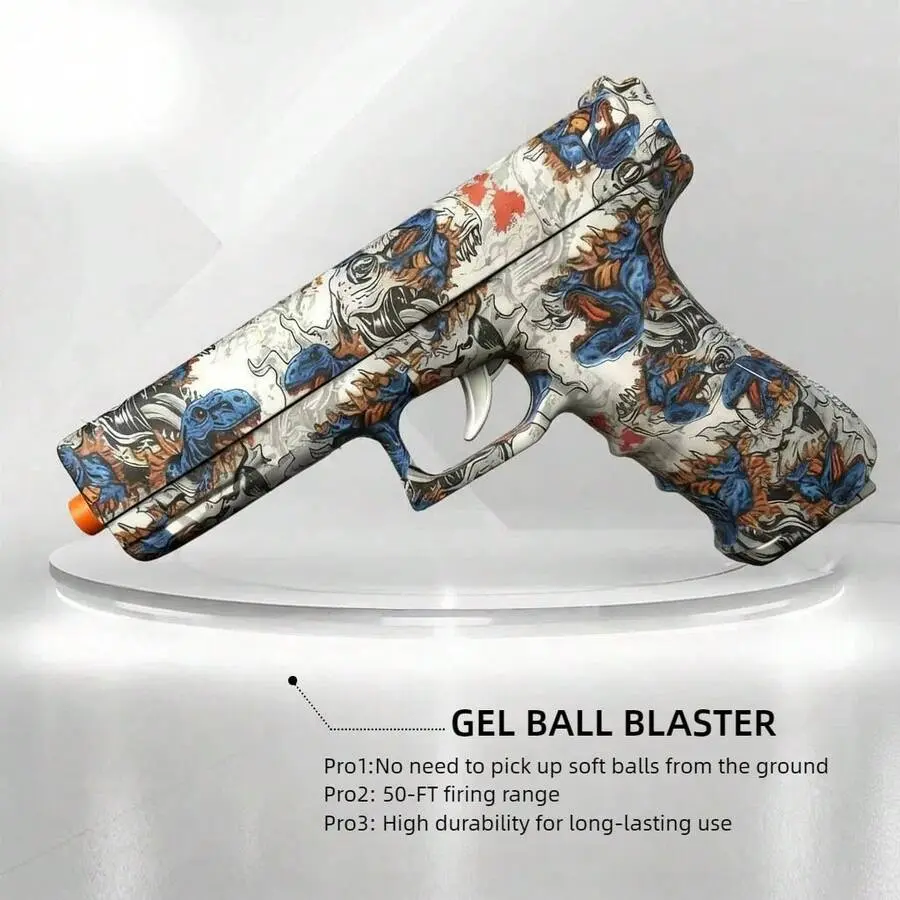 Manual Gel Ball Blaster Toy, Fully Manual Outdoor Game Toy, No Charging Required, Suitable for Backyard Games and Outdoor Activities, Gift for Kids, Without Water Beads