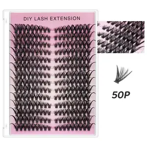 Cat Eye Series False Eyelashes, Reusable DIY Long Cross Volume Curl Design, Portable for Daily Use & Personal Beauty Enhancement, DIY Eyelash Extensions