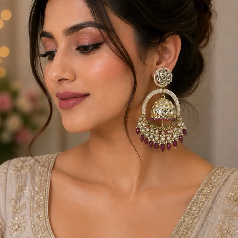 Oversized Jhumka Elegant Jewelry