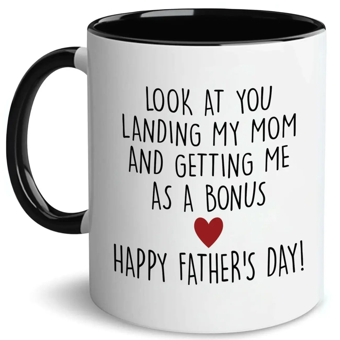 Happy Father's Day Ceramic Mug, Father's Day Gifts, Gift For Bonus Dad, Funny Stepdad Coffee Mug, Bonus Child Gift Idea