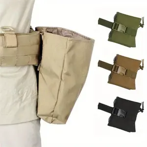 1pc Foldable Magazine Dump Pouch, EDC Airsoft Ammo Accessories Waist Pack Belt Bag