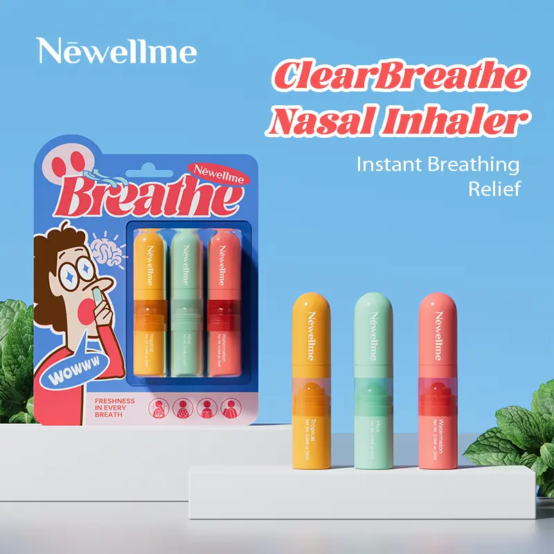 Newellme Nasal Stick - Super Potent Essential Oil Vapors, Powerfully Boost Energy, Combat Fatigue & Refresh Your Mind Fitness Healthy