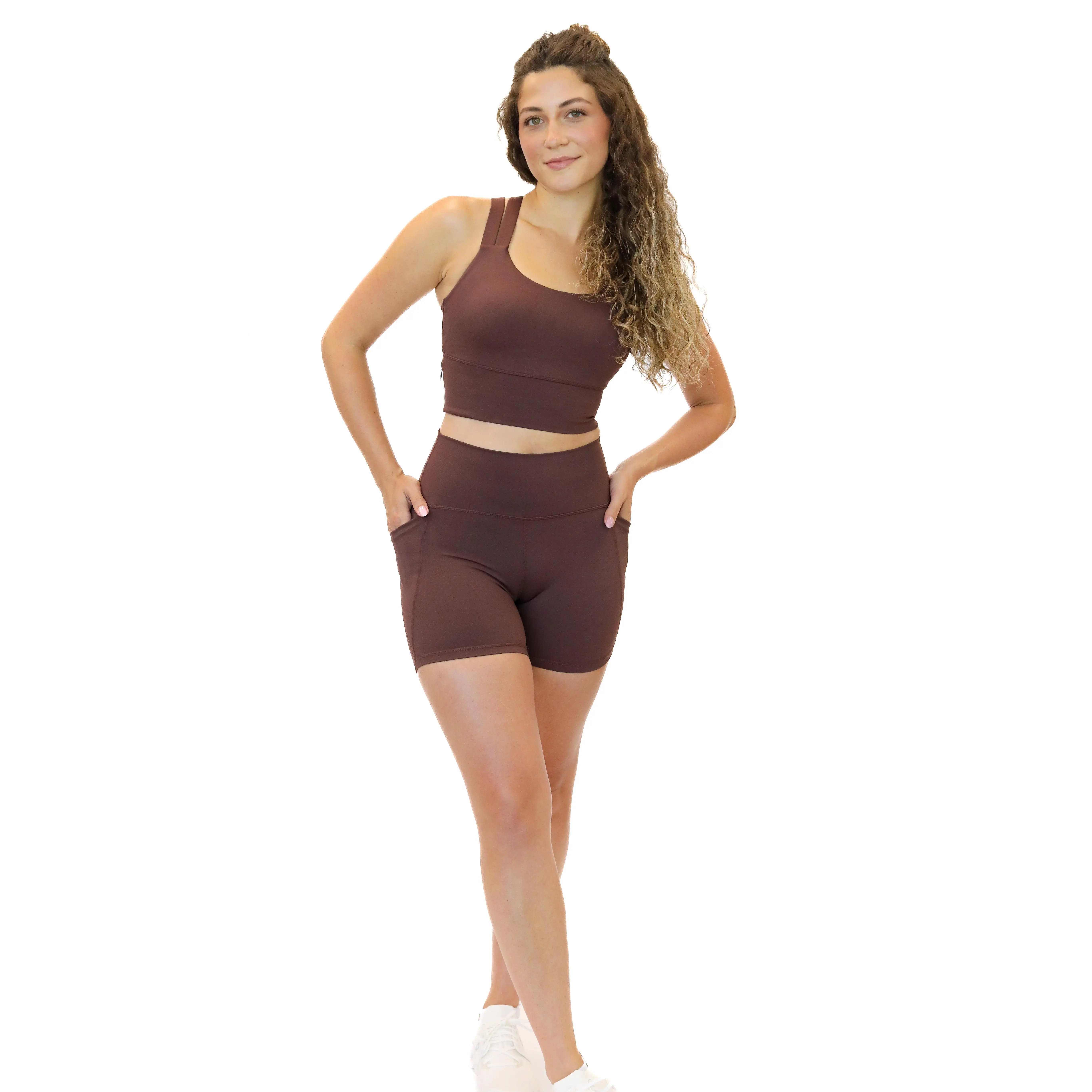Lux High Waisted Rio Shorts (Multi-Length) - Fossil Fit Bottom Womenswear Fabric