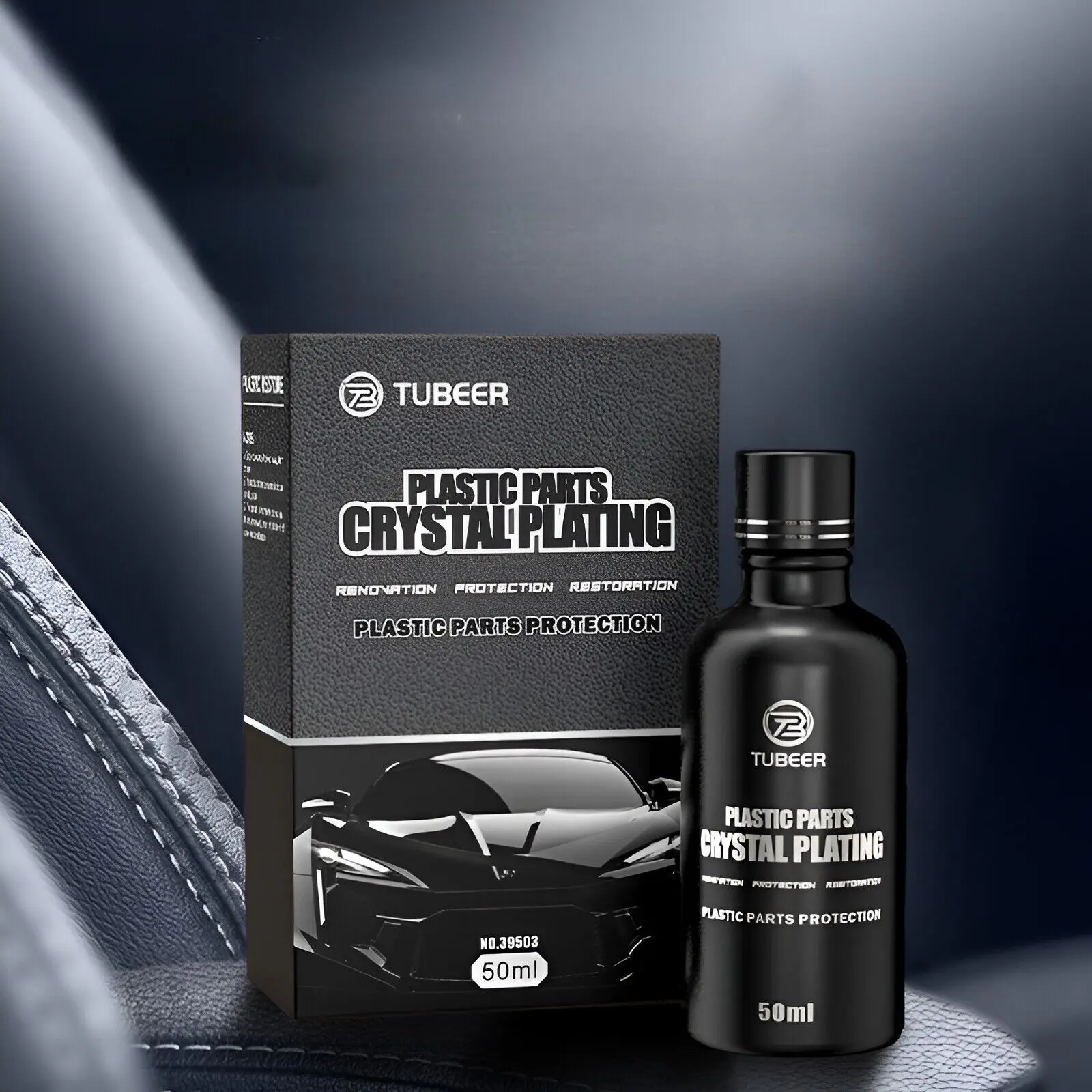 2024 New Nano Plastic Refreshing Coating,Plastic Parts Refurbish Agent for Car, Automotive Interior Cleaning Agent for Quick Restorer  Black