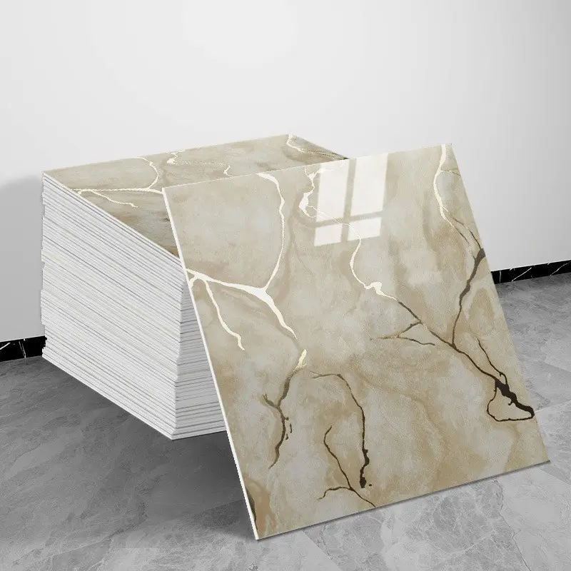 24/50pcs 30x30cm Marble Look Self-Adhesive Tiles, 2mm Thick Waterproof, Kitchen Bathroom Wall Cover, Easy Clean Background Wallpaper, Marble Wallpaper Peel And Stick