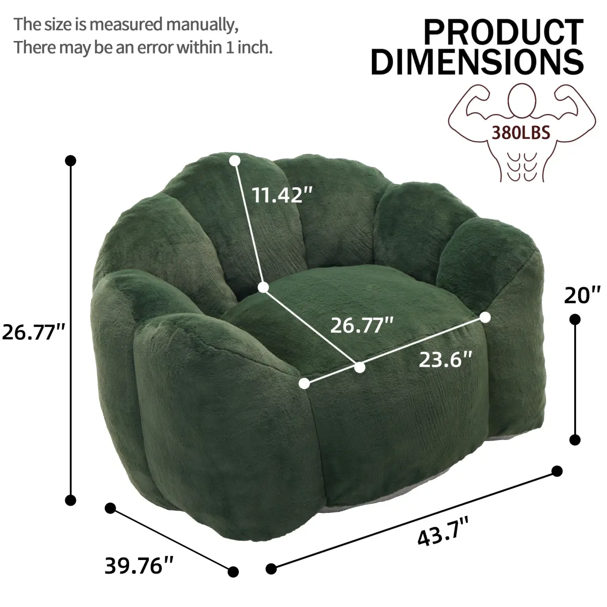 Green + Plush + 1 Seat