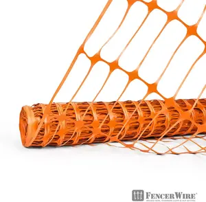 Fencer Wire 4 ft. Safety Fence, 100 ft. Plastic Fencing Roll for Construction Fencing, Pet Fencing and Event Fencing, 4 cm x 10 cm Mesh