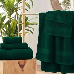 Turkish Cotton Hotel Soft Absorbent Thick Towels & Hand Towels Set 6Pcs - 2 Large Bath Towels & 2 Wash Clothes, Ultra-Soft, Machine Washable, Bagged