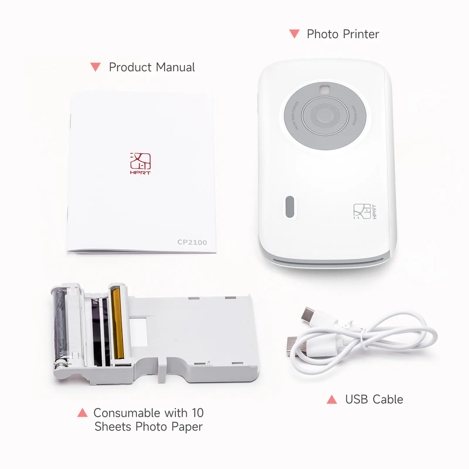 white photo printer+10sheets