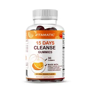 Vitamatic 15 Day Cleanse Gummies, Senna, Cascara, Psyllium, Flaxseed, Aloe Vera, Licorice, MCT, Probiotic