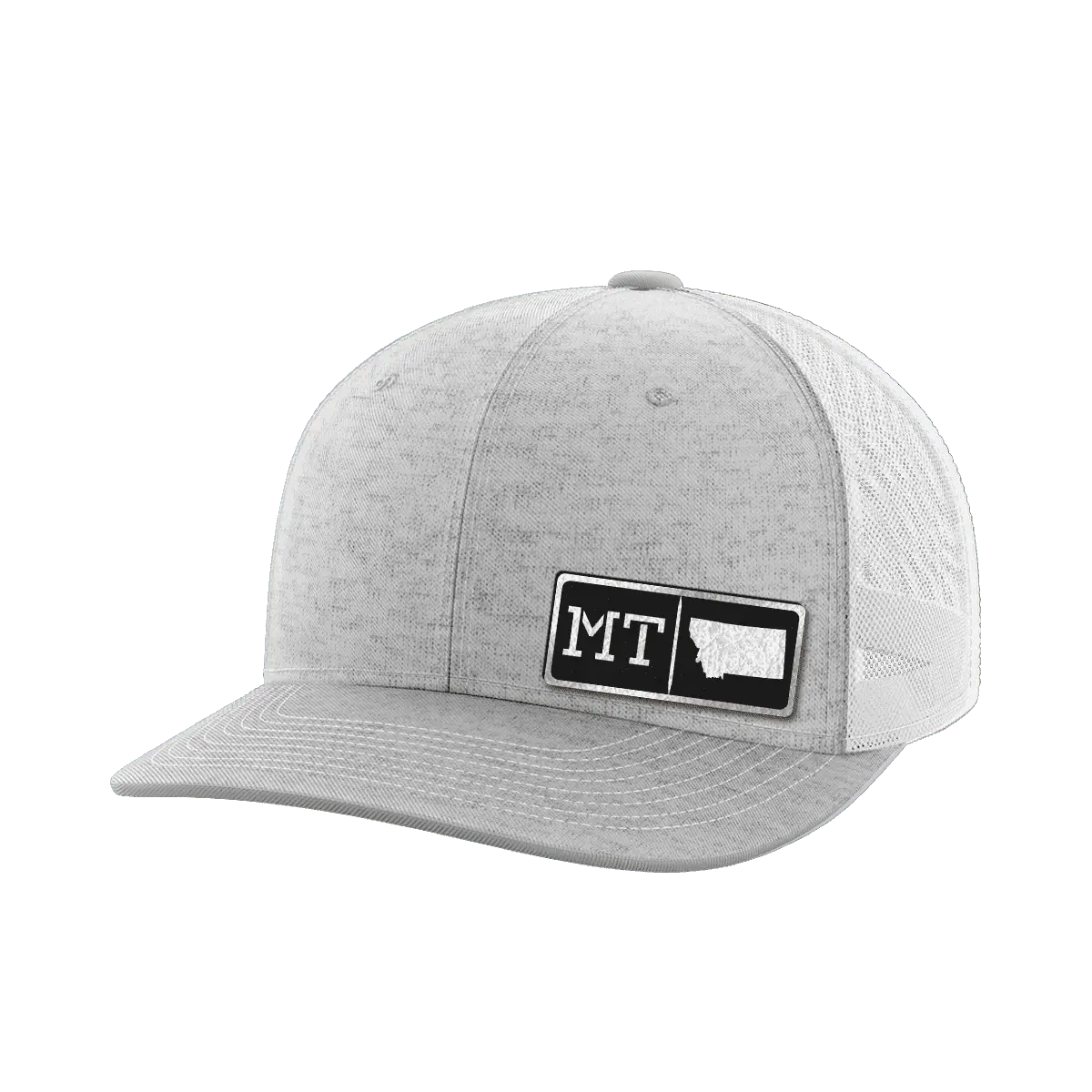 Montana Homegrown Hats Premium Leather Patch Trucker Hat Mesh Back Snapback