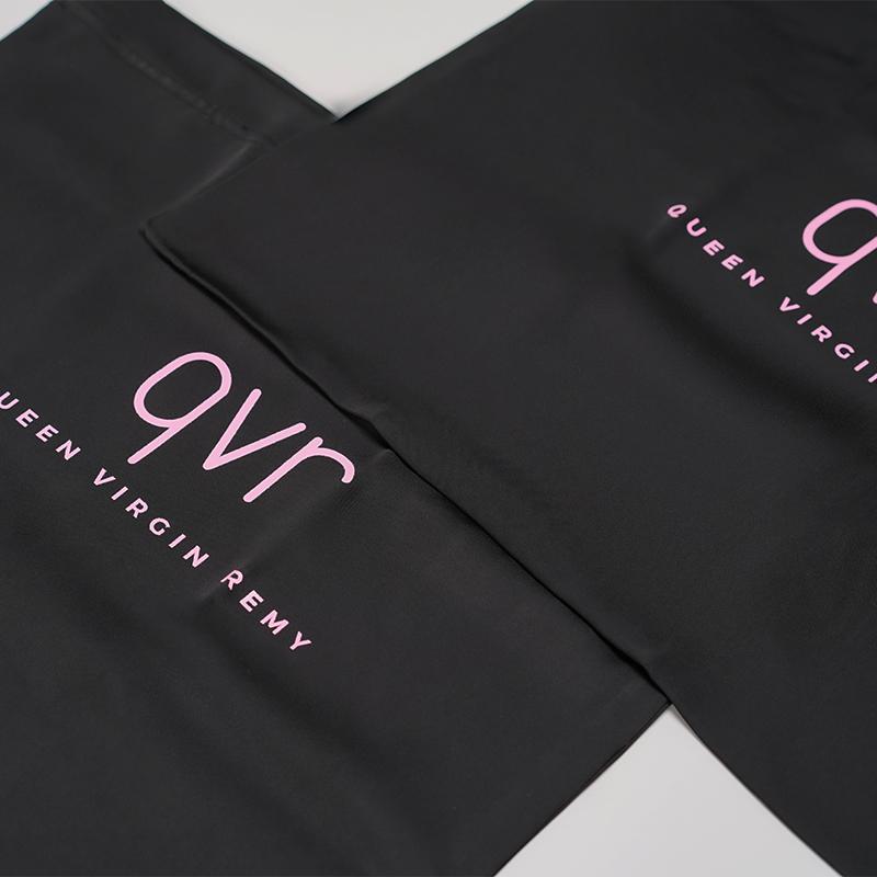 QVR Queen Virgin Remy Silk Packaging Bag with Drawstring and Toggle for Delicate Items Wigs