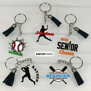 Personalized Baseball Keychain, Baseball Bat Keychain, Baseball Team Bulk Gift, Little League Peewee Gift