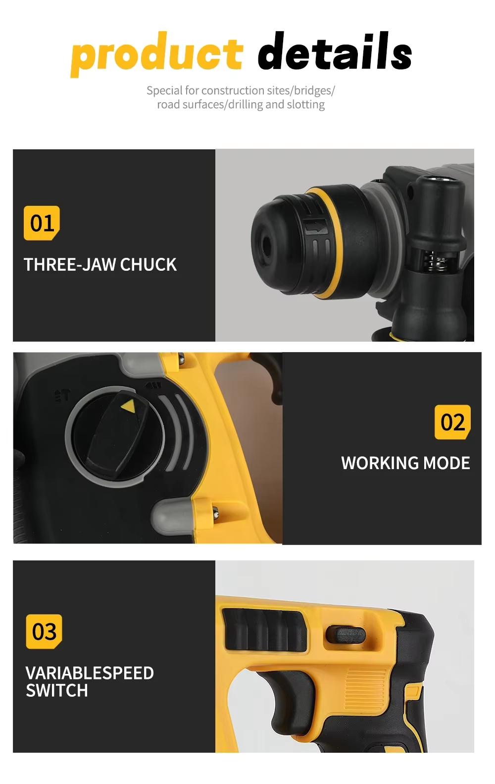 DEWALT DCH273 Cordless SDS Plus Drill – Professional & DIY Use, Concrete, Masonry & Wood, High-Speed Brushless Performance