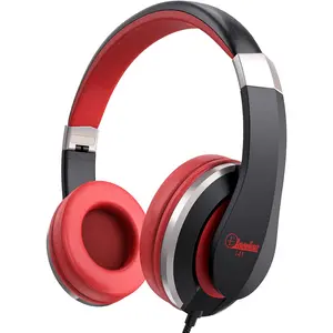 ELECDER I41 Kids Headphones, Headphones for Kids Children Girls Boys Teens Foldable Adjustable on Ear Headphones with 3.5Mm Jack for Cellphones Computer MP3/4 Kindle School(Red/Black) ELECDER