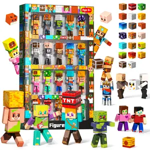 20 Pcs Magnetic Action Figures Playset - Magnetic Building Blocks, Magnet Cubes and Rotatable Figures Character Toys for Kids, Birthday Gift for 6+ Year Old Boys Girls