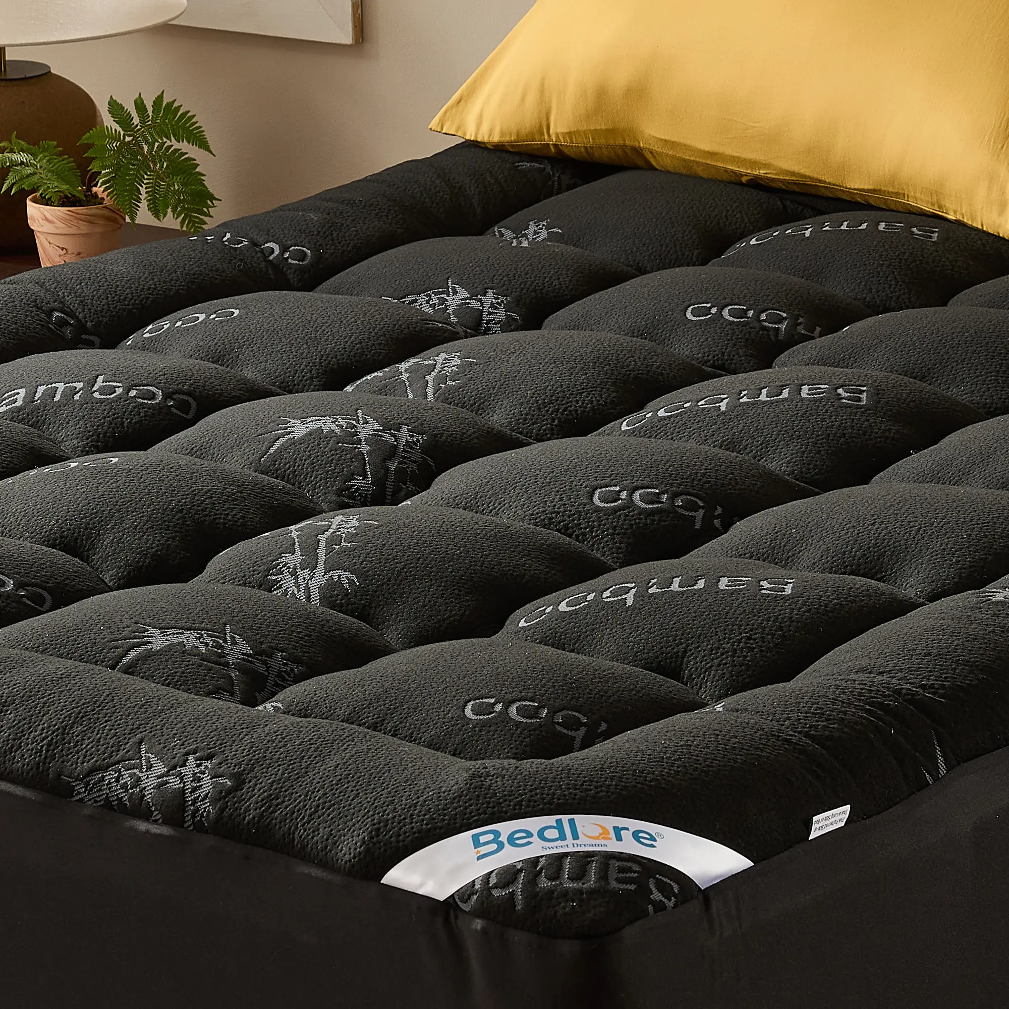 【BEDLORE】Cooling Bamboo Mattress Topper – Ultra Soft Breathable Mattress Pad, Deep Pocket Fit 6-18 Inch Mattress, Hotel Comfort for a Better Sleep HomeEssentials