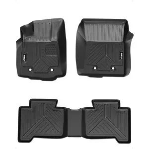 GARVEE Custom Fit Floor Mats for 2018-2023 Toyota Tacoma Double Cab,3 Pack Floor Liners Compatible with 2018 2019 2020 2021 2022 2023 Toyota Tacoma